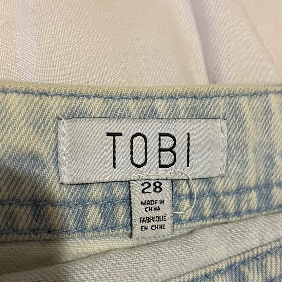 Wrap around denim mini skirt from Tobi. Size 28 (M) - Picture 4 of 4